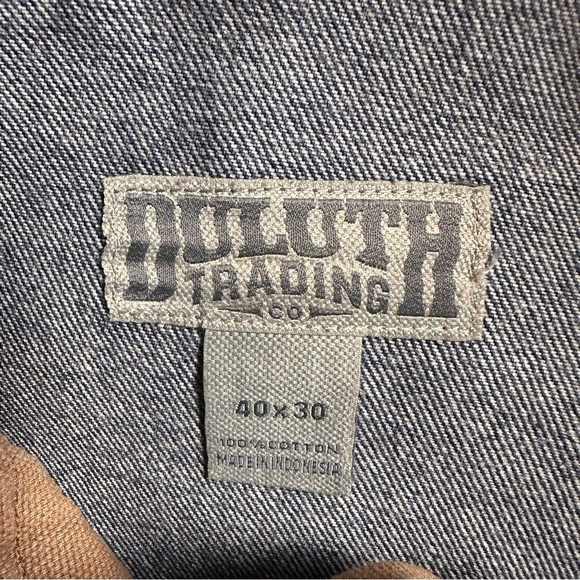 Duluth Trading Co Men’s Jeans 40x30 Relaxed Fit Straight Leg Blue Denim Workwear - Picture 7 of 7